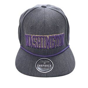 Zephyr Washington Huskies Guise Baseball Cap One Size Snapback Charcoal Gray NEW
